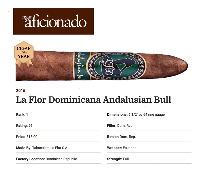 La Flor Dominicana Andalusian Bull