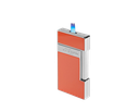 Briquet Slimmy laque corail et chrome