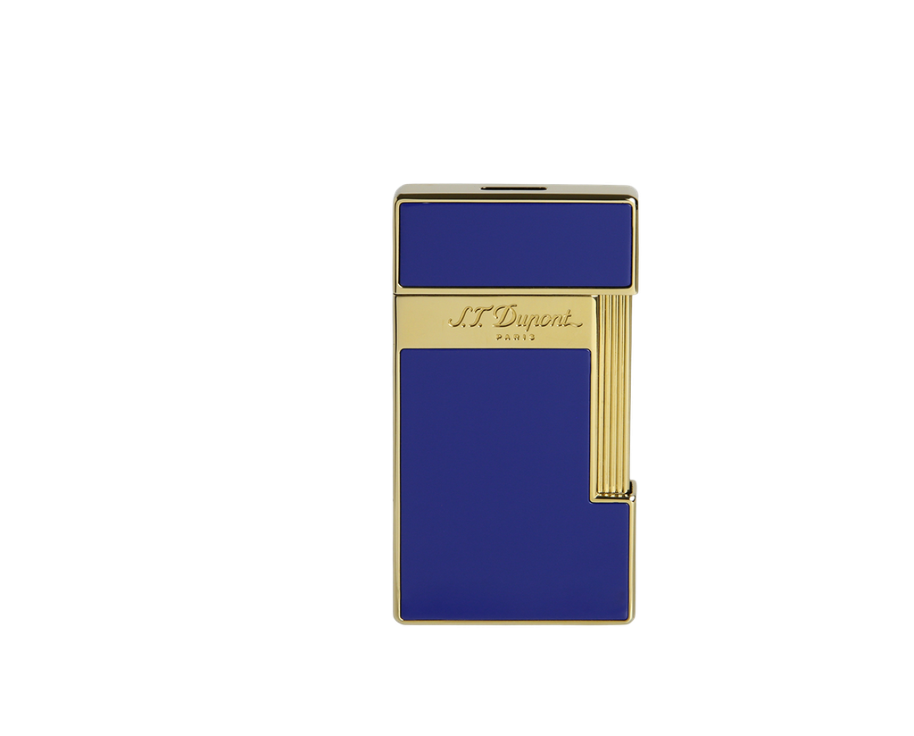 Briquet Slimmy Laque bleu dorée