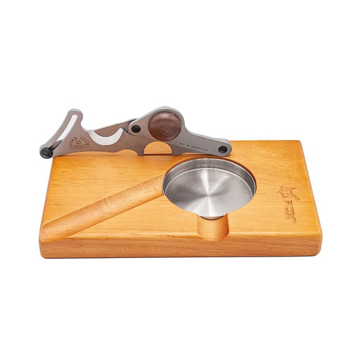 Cigar-Cutter and wooden ashtray