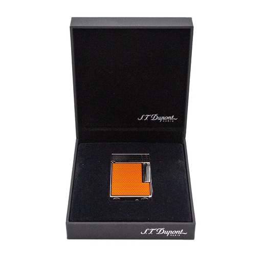 Briquet Ligne 2 guilloche sous laque orange vif