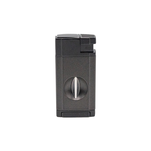 Briquet 2 Flammes Cutter en V Noir