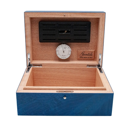 ​​Humidor Luxe Arbousier bleu