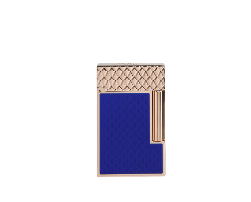 Briquet Ligne 2 guilloche sous laque bleu or rose