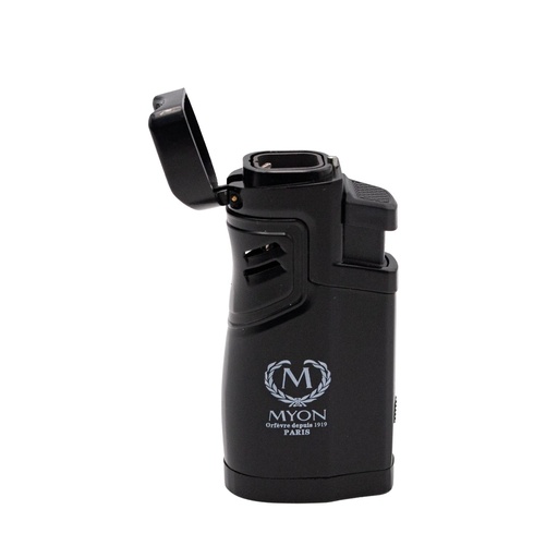 Briquet Carbone noir 2 jet flammes